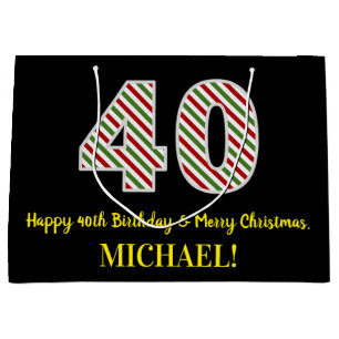 Alles Gute zum 40. Geburtstag & Frohe Weihnachten, Große Geschenktüte