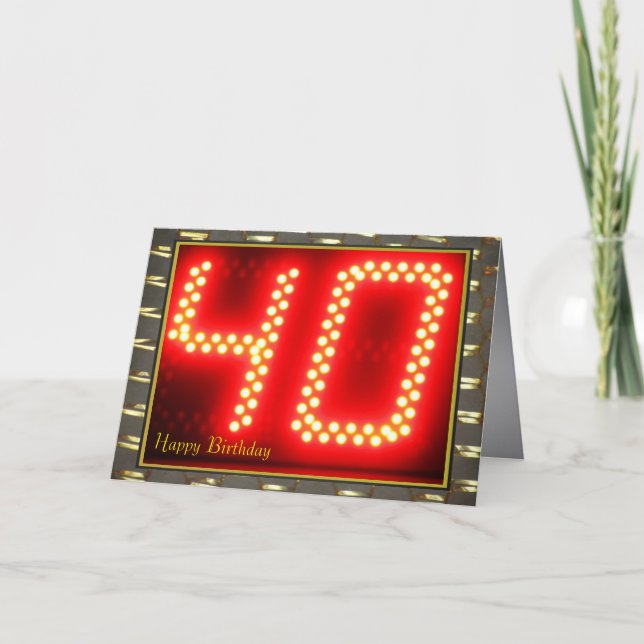 Alles Gute zum 40. Geburtstag Karte (Vorderseite)