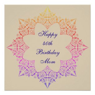 Alles Gute zum 40. Geburtstag Mama Poster