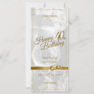 Alles Gute zum 40. Geburtstag mit goldenem Bogen