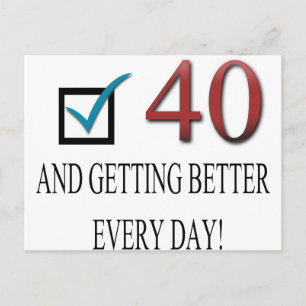 Alles Gute zum 40. Geburtstag Postkarte