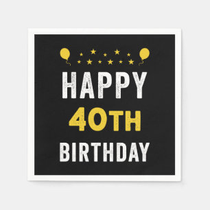 Alles Gute zum 40. Geburtstag Vierzigjähriger-Jubi Serviette