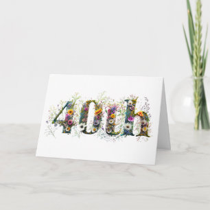 Alles Gute zum 40. Geburtstag Wildblumen Alles Gut Karte