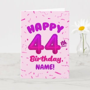 Alles Gute zum 44. Geburtstag Karte mit individuel
