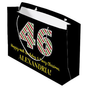 Alles Gute zum 46. Geburtstag & Frohe Weihnachten, Große Geschenktüte