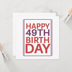 Alles Gute zum 49. Geburtstag. Einladung