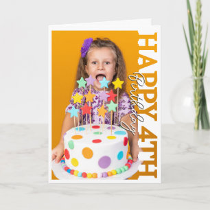Alles Gute zum 4. Geburtstag Fotoalbum Karte