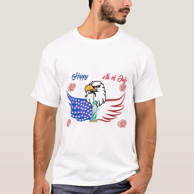 Alles Gute zum 4. Juli Design T-Shirt (Vorderseite)