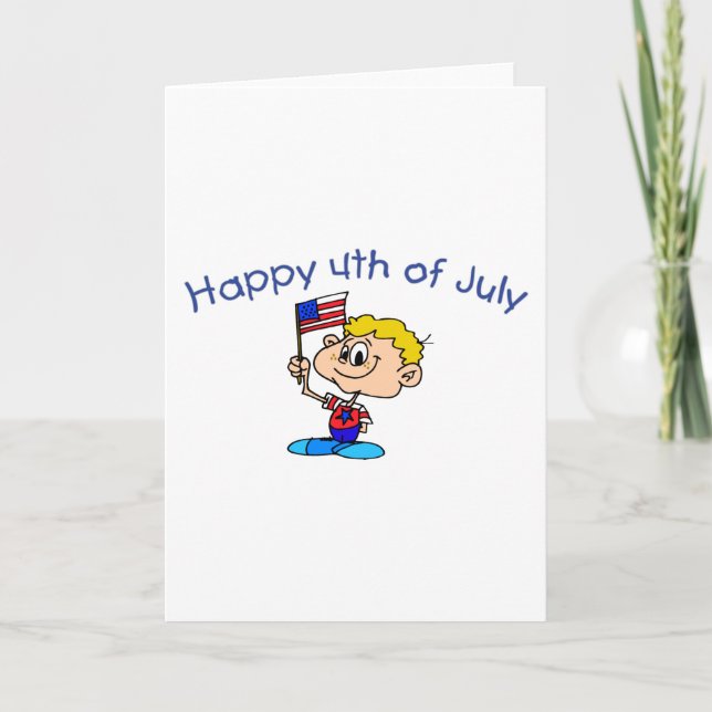 Alles Gute zum 4. Juli (Junge) Karte (Vorderseite)