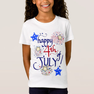 Alles Gute zum 4. Juli! mit Feuerwerk und Sternen T-Shirt