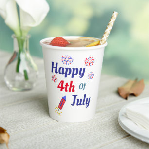Alles Gute zum 4. Juli Pappbecher