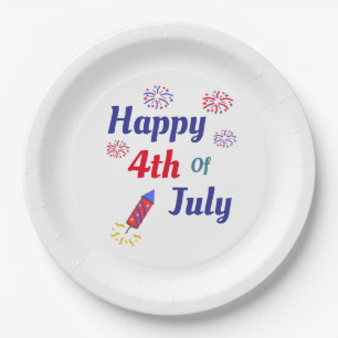 Alles Gute zum 4. Juli Pappteller