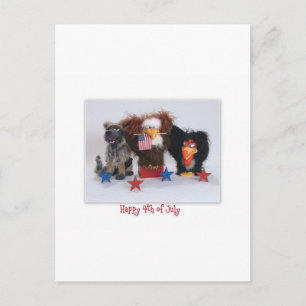 Alles Gute zum 4. Juli!!! Postkarte