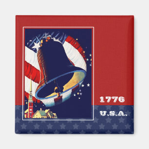 Alles Gute zum 4. Juli. Vintag Liberty Bell Magnet