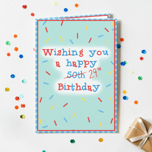 Alles Gute zum 50... 29. Geburtstag Karte