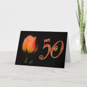 Alles Gute zum 50. Geburtstag 50 50. 50. Rose Karte