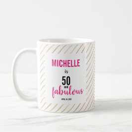 Alles Gute zum 50. Geburtstag 50 & fabelhafte Typo Kaffeetasse