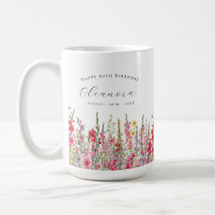 Alles Gute zum 50. Geburtstag August Geburtsblume Kaffeetasse
