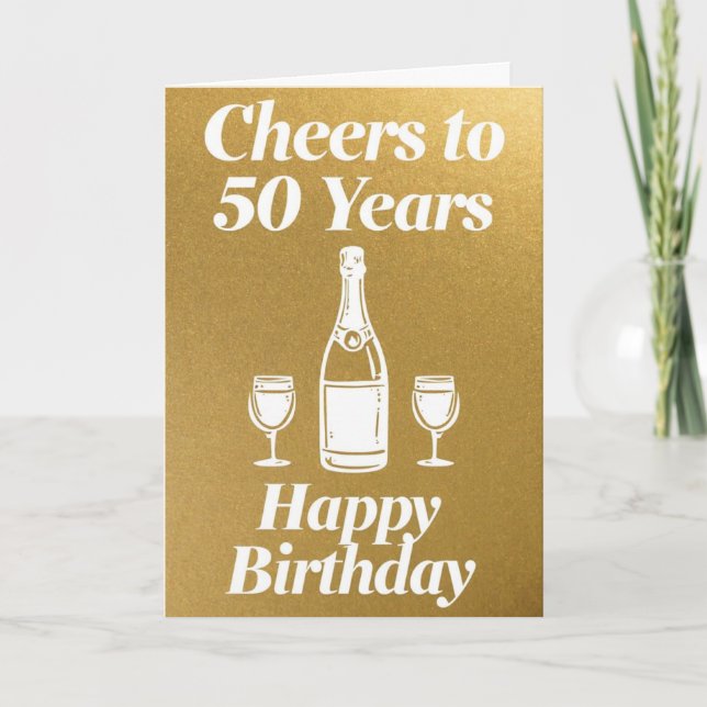 Alles Gute zum 50. Geburtstag Karte (Vorderseite)