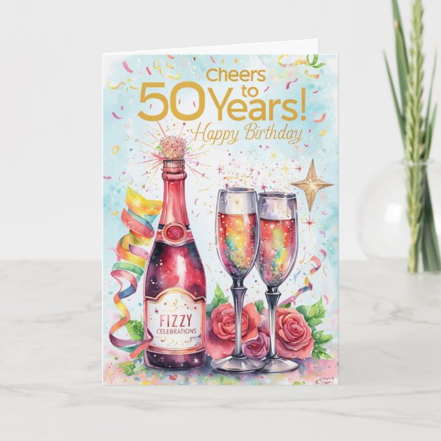 Alles Gute zum 50. Geburtstag Karte (Vorderseite)