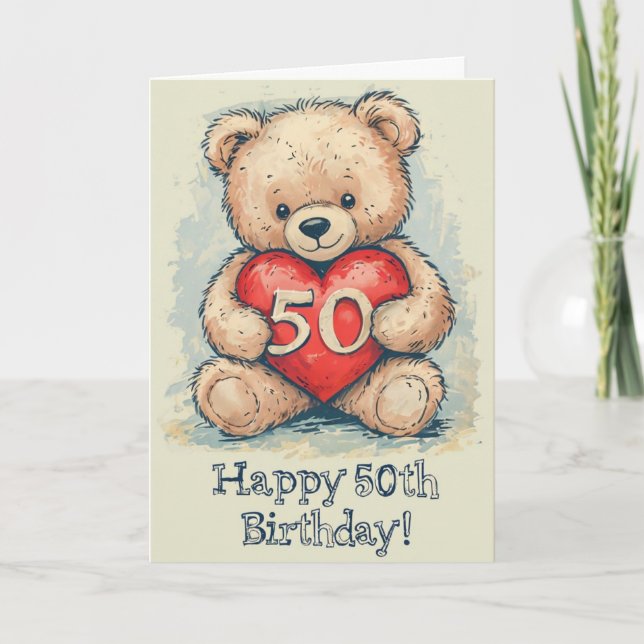 Alles Gute zum 50. Geburtstag Karte (Vorderseite)