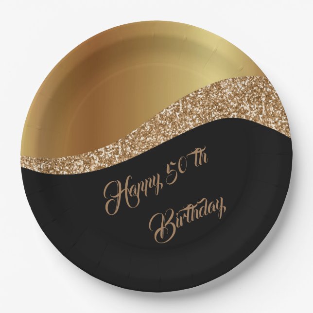 Alles Gute zum 50. Geburtstag Pappteller (Vorderseite)