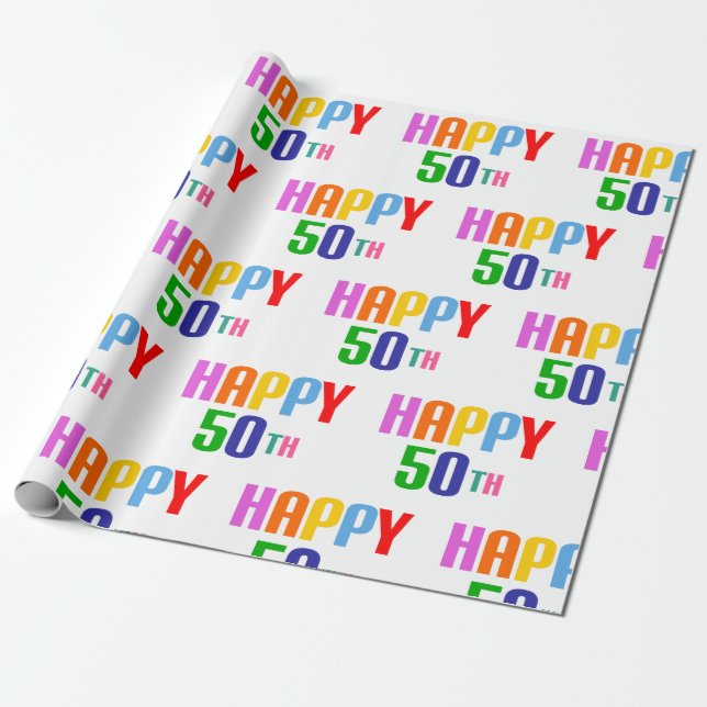 Alles Gute zum 50. Geschenkpapier (Ungerollt)