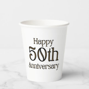 Alles Gute zum 50. Jahrestag Pappbecher