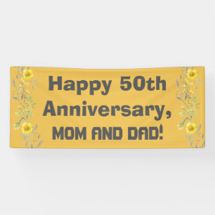 Alles Gute zum 50. Jubiläum Mama und Vater Banner
