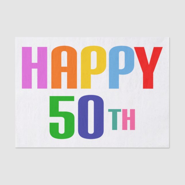 Alles Gute zum 50. Seidenpapier (Vorderseite)