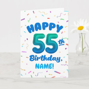 Alles Gute zum 55. Geburtstag Karte mit individuel