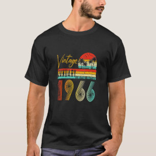 Alles Gute zum 56. Geburtstag Vintag Januar 1966 5 T-Shirt