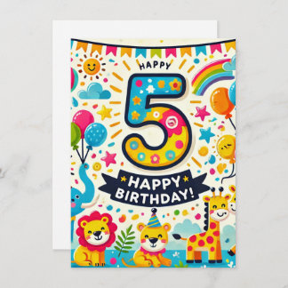 Alles Gute zum 5. Geburtstag! Begleitkarte