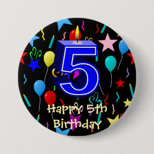 Alles Gute zum 5. Geburtstag Button