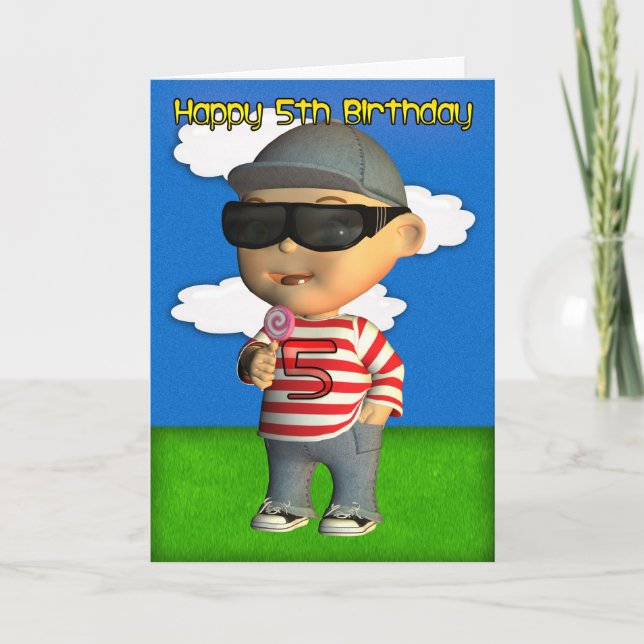Alles Gute zum 5. Geburtstag Karte (Vorderseite)