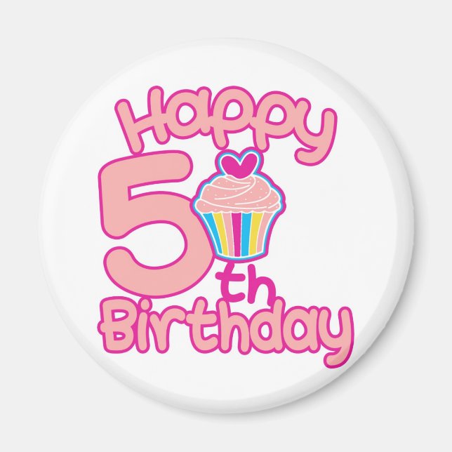 Alles Gute zum 5. Geburtstag! Magnet (Vorne)