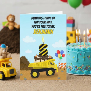 Alles Gute zum 5. Geburtstag Personalisierter Kipp Karte