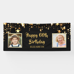 Alles Gute zum 60. Geburtstag Dann & Jetzt Fotos S Banner