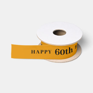 Alles Gute zum 60. Geburtstag Farbe Gelb Satinband
