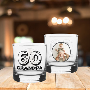 Alles Gute zum 60. Geburtstag Grandpa-Foto Whiskyglas