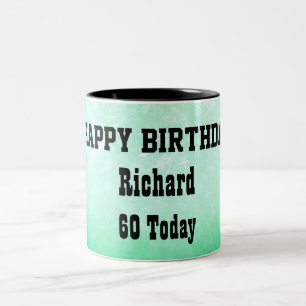 Alles Gute zum 60. Geburtstag Personalisiert Zweifarbige Tasse
