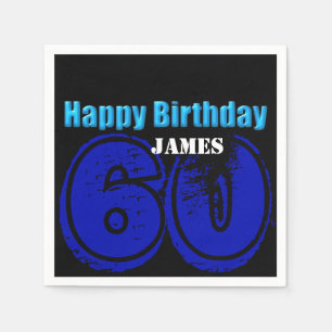 Alles Gute zum 60. Geburtstag Personalisierter Zei Serviette