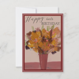 Alles Gute zum 60. Geburtstag Rust und Gold Floral