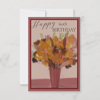 Alles Gute zum 60. Geburtstag Rust und Gold Floral