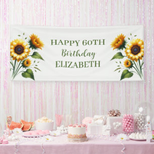 Alles Gute zum 60. Geburtstag Sonnenblumen Gelbe B Banner