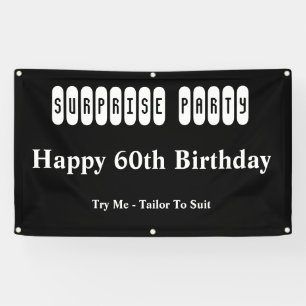 Alles Gute zum 60. Geburtstag Überraschungs-Party Banner