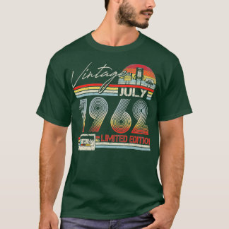Alles Gute zum 60. Geburtstag Vintag Juli 1962 60  T-Shirt