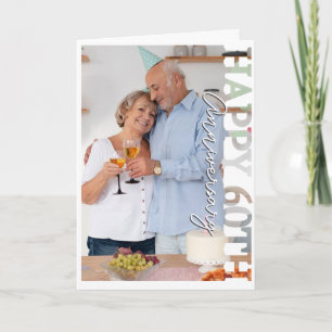 Alles Gute zum 60. Hochzeitstag Fotokarte Dankeskarte