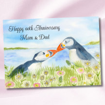 Alles Gute zum 60. Hochzeitstag, Mama und Papa Puf
