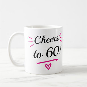 Alles Gute zum 60. lustigen rosa Geburtstag Kaffeetasse